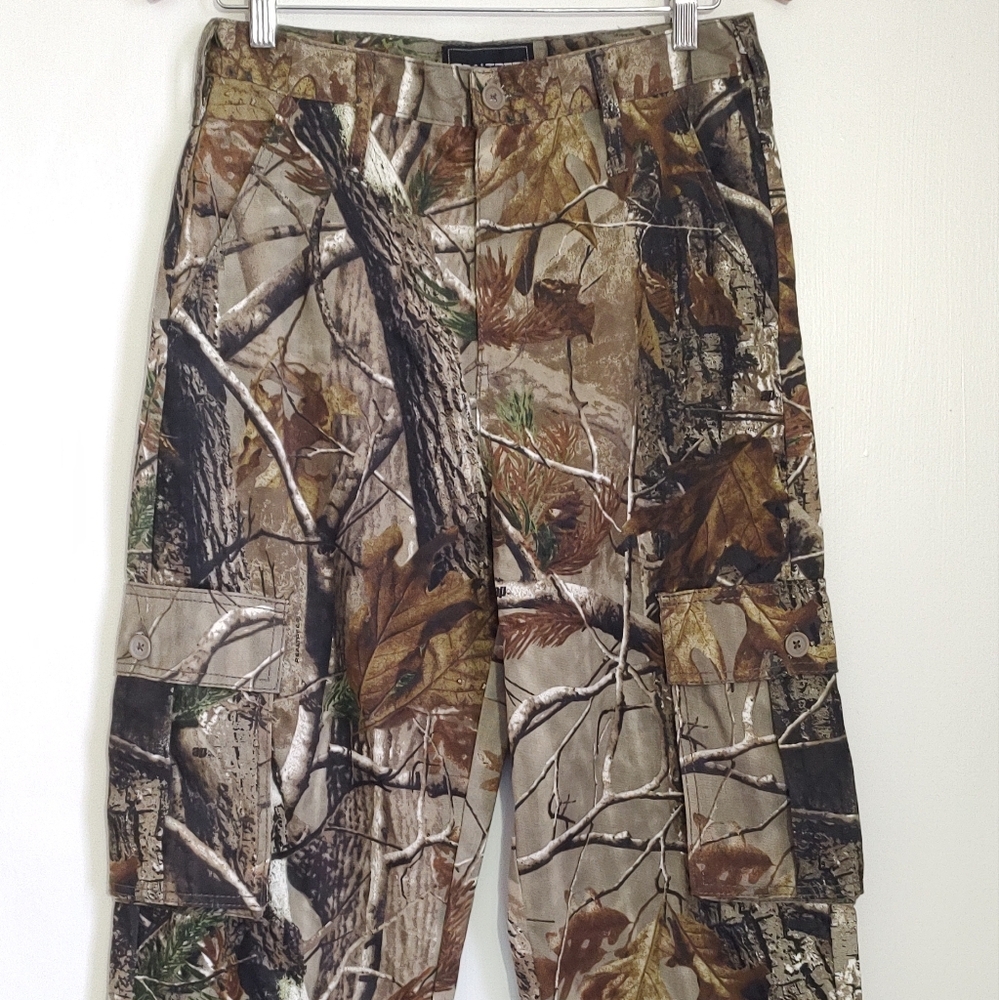 RealTree Camouflage Cargo Pants with Drawstring Leg Opening